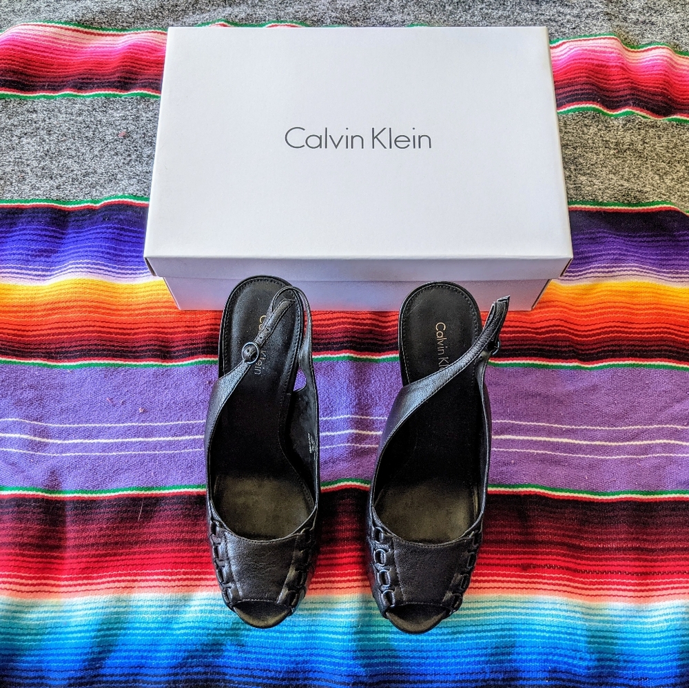 Calvin Klein Women's Black Slingback Heels - Portia